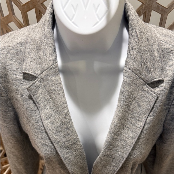 Banana Republic Long And Lean Blazer Heather Grey Size 8 Wool Blend - Picture 3 of 14